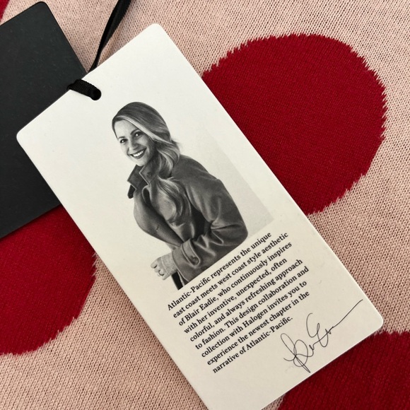 SOLD🥤 Halogen Polka Dot Sweater XS NWT Pink Red Riverdale - Picture 11 of 14